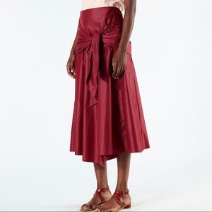 Tibi Glossy Plainweave Skirt